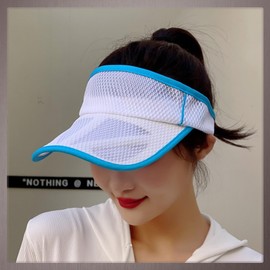 One Limitation CP179 Women's Sun Visor, Solid, Logo Hat, Quick Drying, Running, Brim Length Cap, Khaki