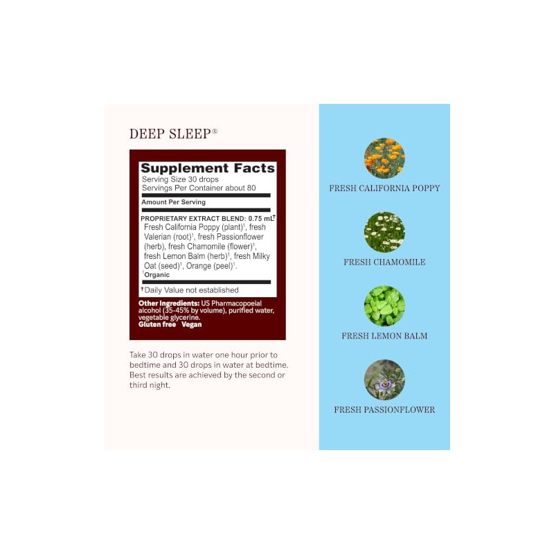 Hierbas, etc. Extracto líquido clásico de Deep Sleep - Suplemento