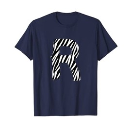 Bold Creative Zebra Marker Letter R Design - Animal Series T-Shirt