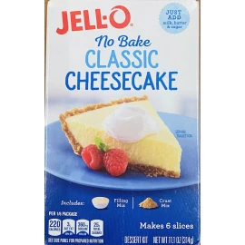 JELL-O 2x Jello No Bake CLASSIC CHEESECAKE Jell-O - 11.1 oz Box - 2 PACK