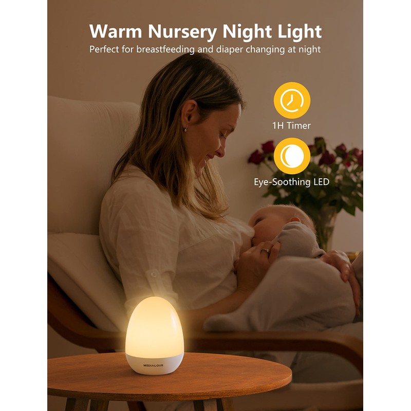 MediAcous Night Lights for Kids Room, Baby Night Light with