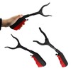 Herramienta de alcance corto 2 piezas, herramientas de alcance pequeño con mango ergonómico antideslizante, portátil para ancianos, discapacitados, trabajadores de saneamiento, 11.02 pulgadas, negro y