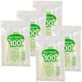 Dixie Japan Disposable Plastic Clip Stirrers, 10.5cm, White, 100 Pieces x 5, with Zip-Top Bags, Made in Japan, Commercial Use, KTW105CM