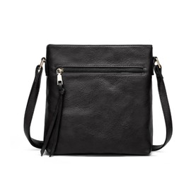 Apradas Small Crossbody Bag for Women, Cross Body Bag Women Black Soft, PU Leather Shoulder Bag for Phone with Adjustable Strap, Crossbody Purse, Small Phone Shoulder Bag Black for Birthday Gifts