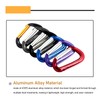 5Pcs Aluminum Alloy Climbing Carabiners 12KN (2697 Lbs) Heavy Duty