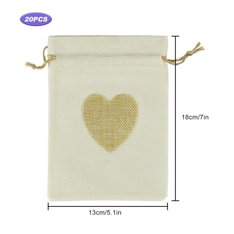 dogmoon Sacchetti di iuta, 13 x 18 cm, con coulisse,