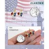 Elaximn Vintage 14K Gold Plated Flower 4th of July Independence