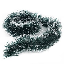 Christmas Garland 10 m Christmas Tree Garland Stair Garland Christmas Artificial Fir Garland for Wedding Outdoor Indoor Stairs Green White