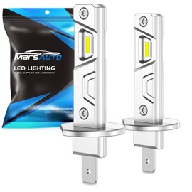 Marsauto H1 Fog Light Bulb, 600% Brightness H1 Fog Lights, 8000LM 6000K White Strong Penetration, 2024 New Upgraded CSP Chips H1 Fog Bulb for Car, Truck, SUV, Pack of 2