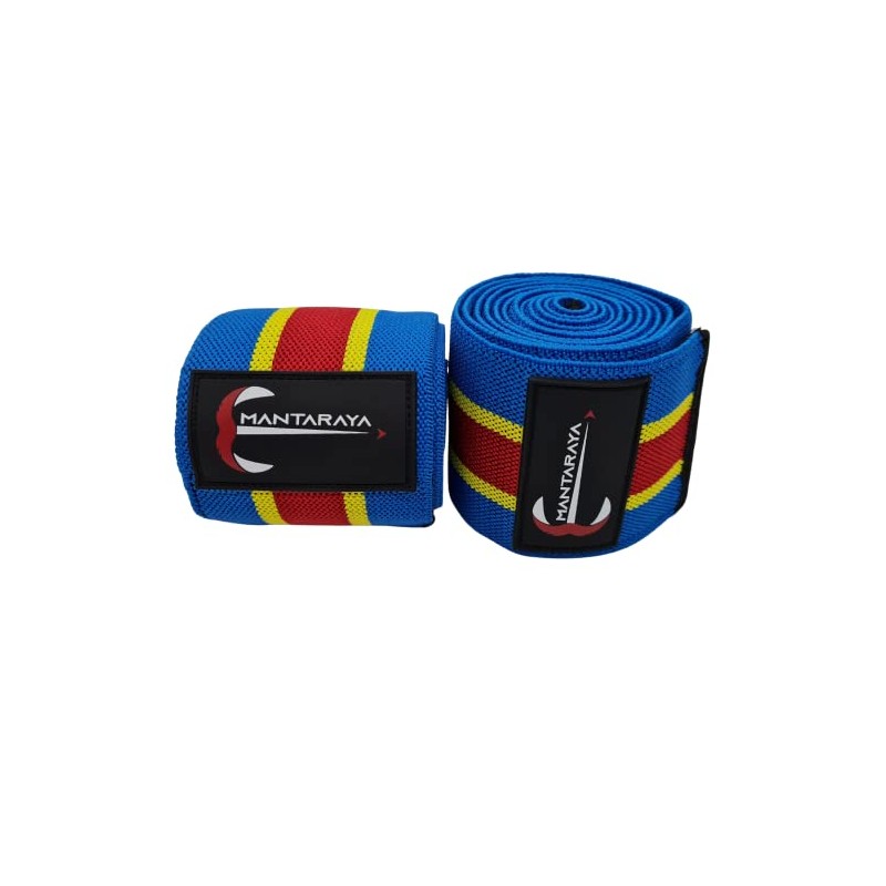 Manta Raya Knee Wraps Vendas elásticas de Compresion Gym levantamiento