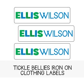 Tickle Bellies Boy Clothing Tag Labels | Custom Name Labels | Iron On Clothing Labels