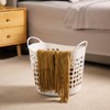 Suclain 3 Pcs Flexible Laundry Basket Set Carry Portable Flexible