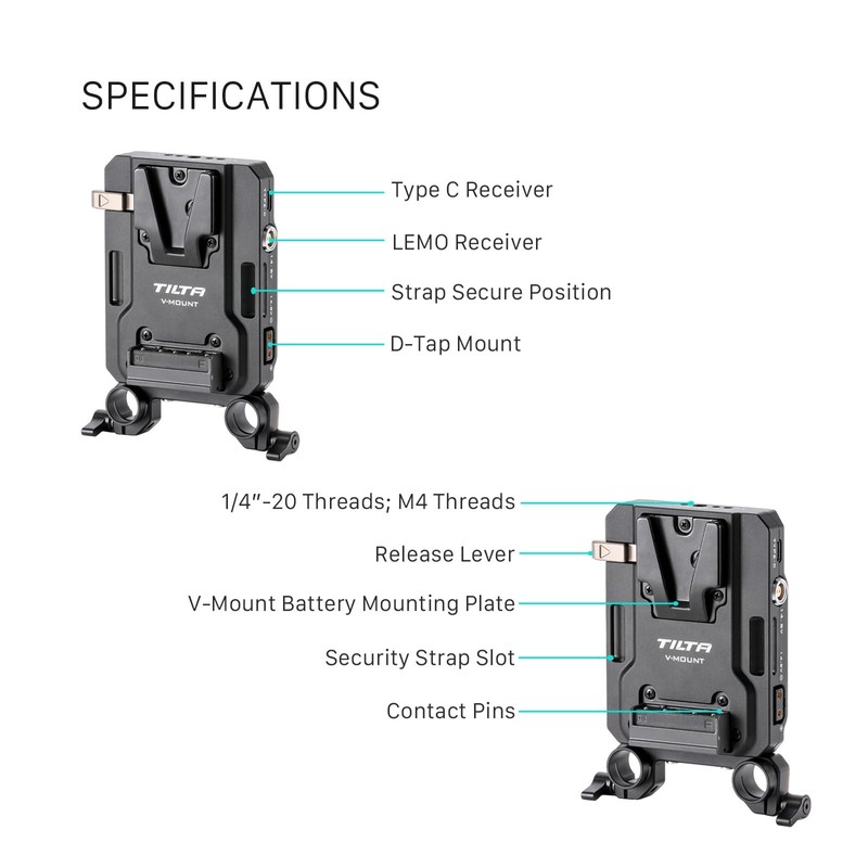 Tilta Mini PD V Mount Battery Plate – Black |