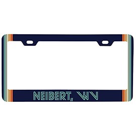 Neibert West Virginia Car Metal License Plate Frame Retro Design