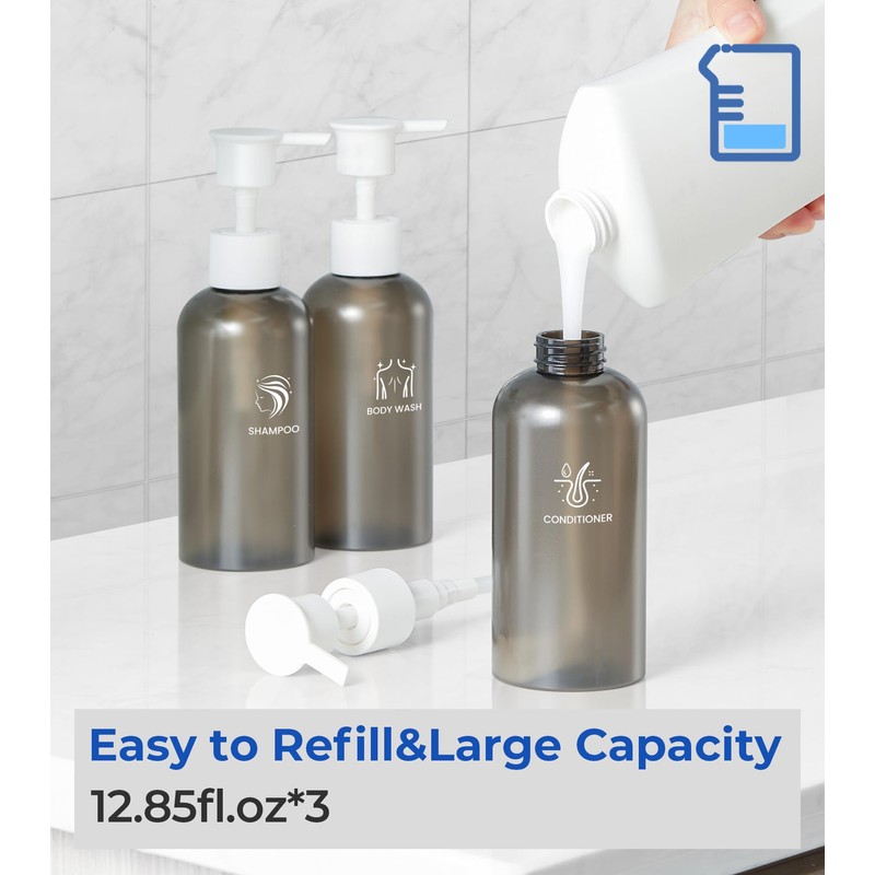 Shampoo and Conditioner Dispenser Shower Soap Dispenser 3 Chamber No