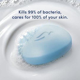 Dove Beauty Bar Soap Antibacterial Care 6 Count For Clean, Moisturized Skin, Removes Bacteria 3.75 oz