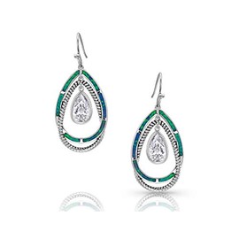 Montana Silversmiths Women's Opal Ribbons Teardrop Earrings - ER4610 One Size