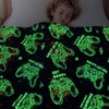 HWING Gaming Blanket Glow in The Dark Blanket Soft Fuzzy