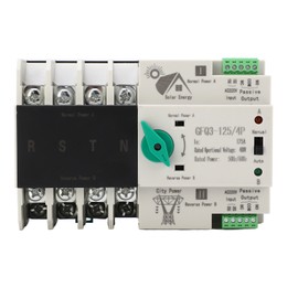 AC400V Dual Power Automatic Transfer Switch 4P 50 Or 60Hz Dual Electronic Power Circuit Breaker for Factories Shopping Malls 125A