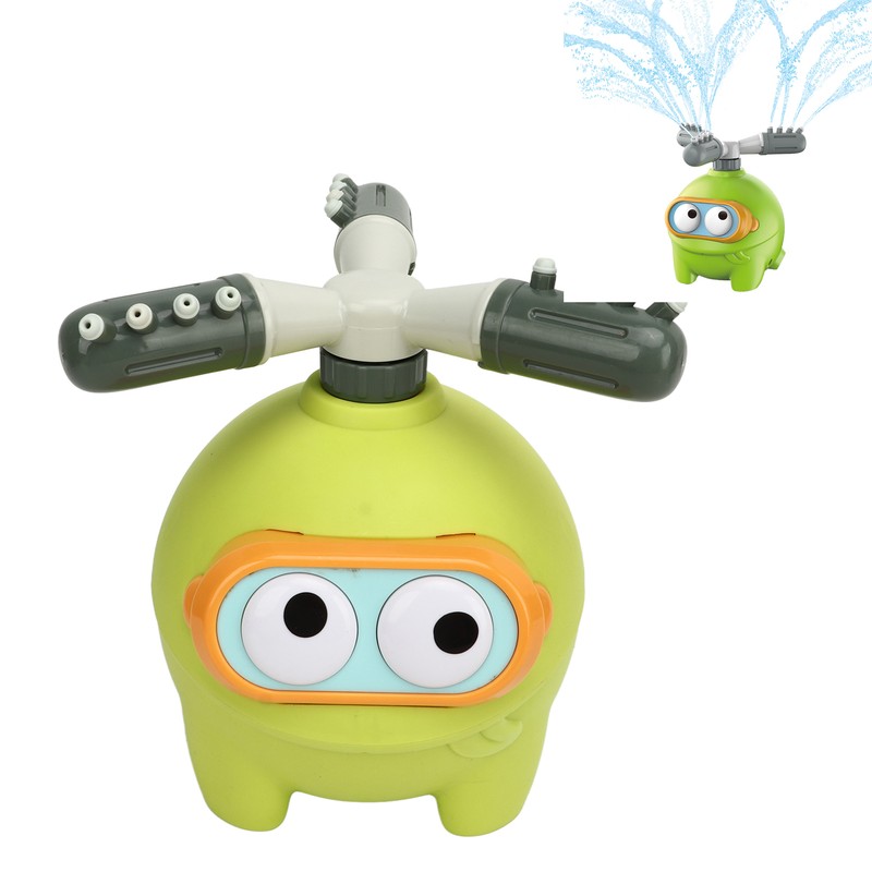 Kids Water Spray Sprinkler Rotatable Cute Frog Shape Outdoor Water