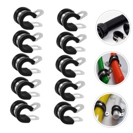 TEHAUX High Resistance Corrosion Metal Clamps 12pcs Hose Clamp Kit Internal Rubber Design