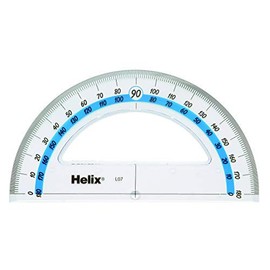Helix Professional Shatter-Resistant 180 Degree Protractor, 6 inch / 15cm (12071)