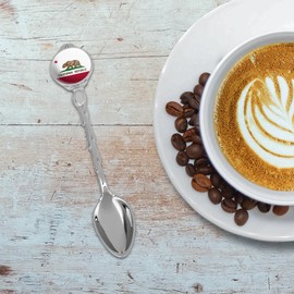 California Republic State Flag Novelty Collectible Demitasse Tea Coffee Spoon