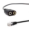 RJ9 to Double Jack 3.5mm Female Adapter for Headphone Jack