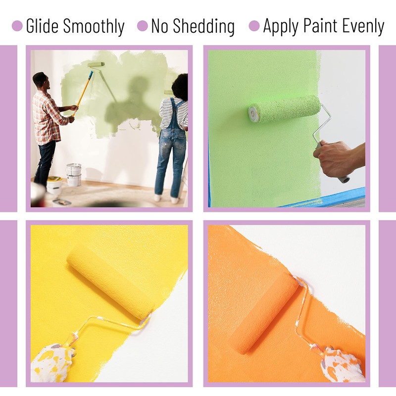 Bates- Paint Roller Covers, 9", Pack of 24, Covers for