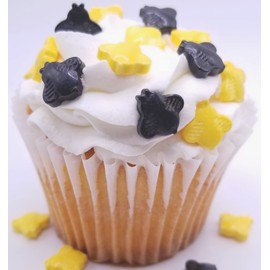 NCS Black and Yellow Bumble Bees Edible Candy Sprinkles, 8 ounces