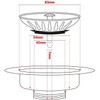 Andrew James Stainless Steel Sink Strainer Plug for Food Waste