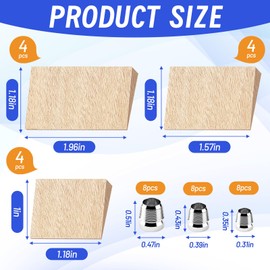 warmfarm 36 Pcs Hammer Handle Wedges Kit,Wood & Metal Wedges for Carpenter