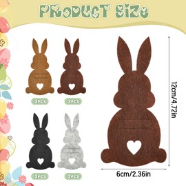 DIELIANHUA 8 Pieces Packaging Money Gift Easter, Easter Money Gift Felt, Gift Packaging for Easter, Ideal for Packaging Easter Note Gifts, Made of Felt, Funny Easter Decoration