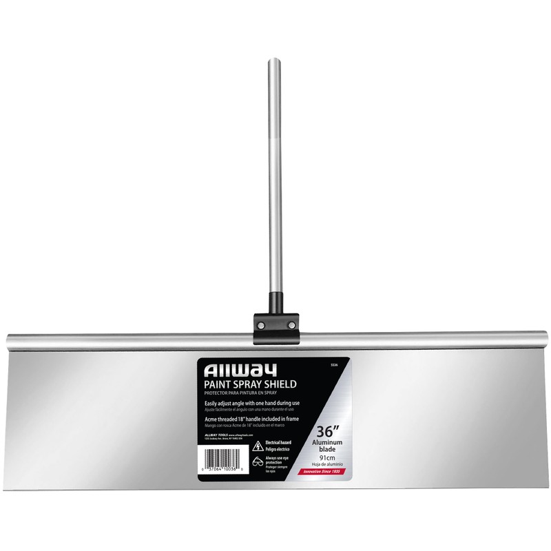 ALLWAY SS36 Aluminum Paint Spray Shield, 36"