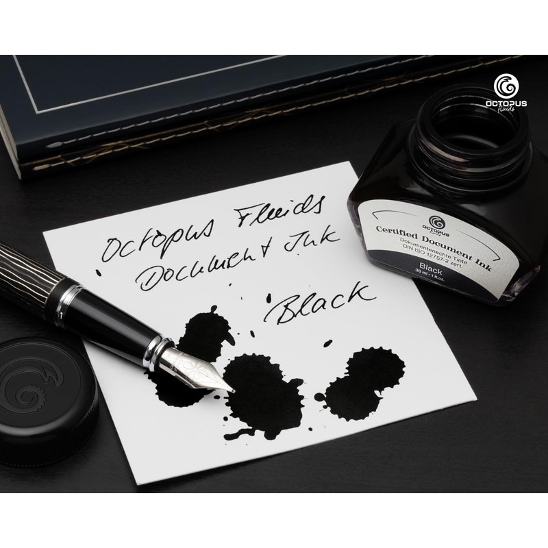 Indelible Ink Black with Converter, Certified According to DIN ISO