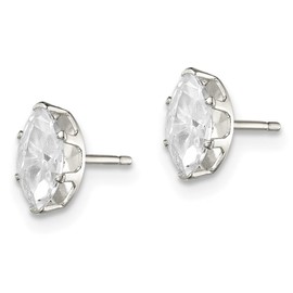 Auriga Fine Jewelry 925 Sterling Silver Marquise Cut Cubic Zirconia Solitaire Stud Earrings (L-7 mm, W-3.5 mm)