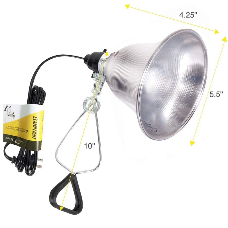 Simple Deluxe Clamp Lamp Light 60 Watt with 5.5 Inch