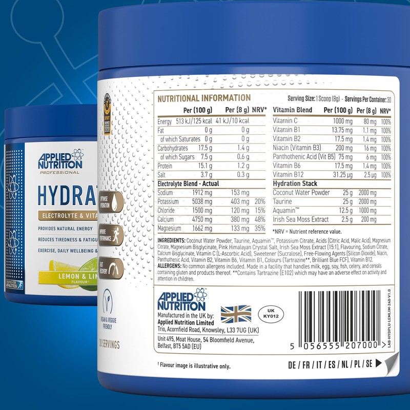 Applied Nutrition Hydration Electrolyte & Vitamin Powder - Natural Energy