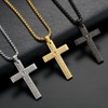 ONLYJUMP Stainless Steel Lord's Prayer Cross Pendant Necklaces for Men