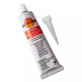 LavaLock®  BBQ Hi Temp RTV 650 Smoker Grade Sealer Gasket Adhesive Red Food Safe