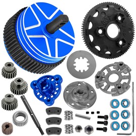 BRCatWPark 83T 48P Spur Gear w/21T 23T 25T Pinions Gear & Slipper Clutch Differential Case Upgrades Part for 1/10 Slash/Rustler/Stampede/Bandit 2WD (VXL),RC 83T Spur Gear & Diff Hops up,Navy Blue