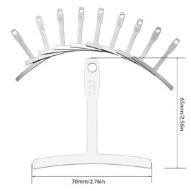 Wzenclave 10 Piece Guitar Luthier Tool Kit Includes 9 Understring Radius Gauges & 1 Fret Rocker with Metric/Imperial Charts (1mm Thickness) for Guitar Setup & Repair Piece Guitar Luthier Tool Kit