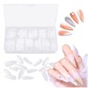Kalevel 500 Pcs Nail Practice Tip Nail Tip Long Oval