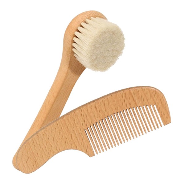 minkissy Baby Bath Brush Set Soft Bristle Newborn Hair Brush