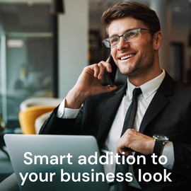 4 pack Executive Style Reading Glasses Men - Durable Readers with Blue Light Filtering - Comfortable Fit with TR90 Frames