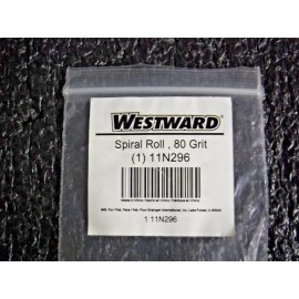 Westward 1" Aluminum Oxide Spiral Roll; Grit: 80, Lot of 10, 11N296,(MG)