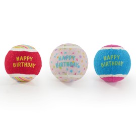 Rosewood Birthday Tennis balls, Gift for dogs, Pack of 3 Tennis Balls, for all dogs