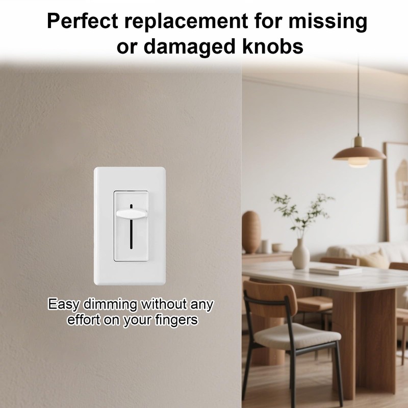 6pcs Dimmer Replacement Knobs, Simple Design Non-Universal Dimmer Light Lamp