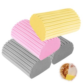 Staubschwamm, Damp Duster, Damp Duster Schwamm, 4 Stück Damp Clean Duster Schwamm, Wiederverwendbarer Staubentfernungsschwamm für Fenster, Jalousien, Geländer, Sofas und Türspalten