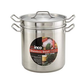 Winco SSDB-12 12 Qt. Master Cook Double Boiler W/ Cover, Stainless - Double Boilers-SSDB-12